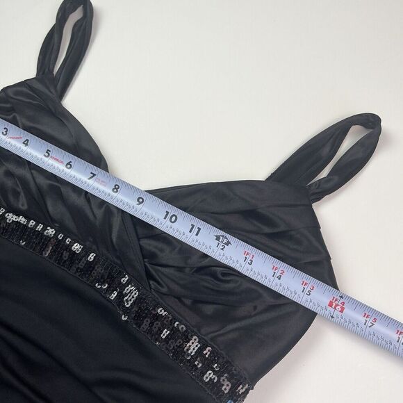 Ruby Rox Y2K Whimsigoth Babydoll Dress S Black Fairy Grunge Sequin Sheer Mesh - Picture 7 of 13